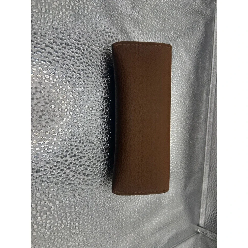 Ray-Ban Sunglasses‎ Case Tan Brown Faux Leather Snap Closure Luxottica Accessory